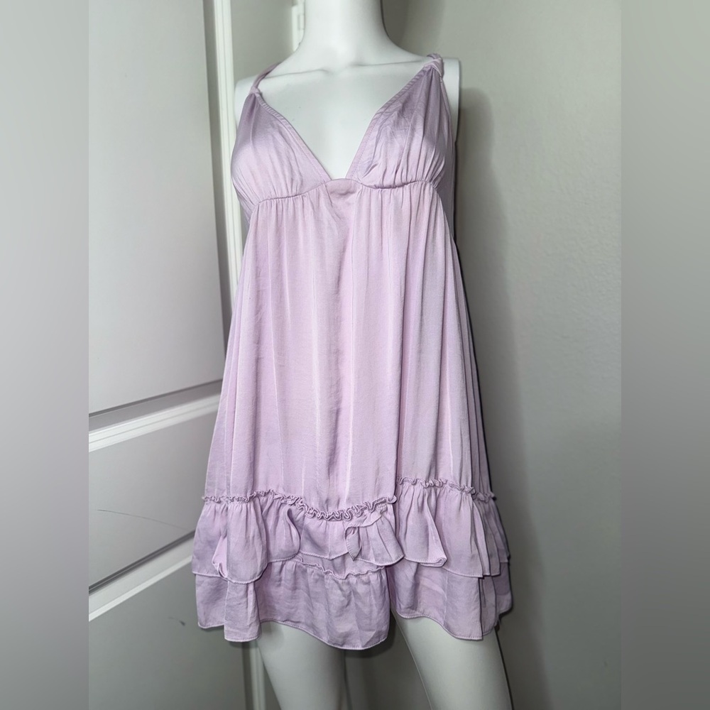 Free People Intimately Silky Sweet Lila
Mini Dress Sz M Lavender - Picture 3 of 4